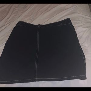 Denim white stitch skirt